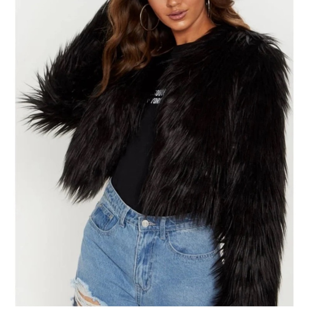Black Faux Fur Jacket